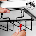 Miniatyrbilde 3 av 4: Vinglassholder Vinglassholder, 3 skinner Vinglassholder, Svart