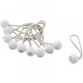 Miniatyrbillede 2 af 4: 10 stk. Presenning Hurtigkoblinger Hvid 4MM Plastik Kuglehoved Rund