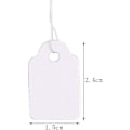 Miniatyrbilde 3 av 5: 500 stk smykkeprislapper, prislapper, hvite lapper med snor (23