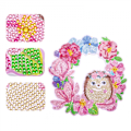 Miniatyrbillede 2 af 5: Håndlavet diamantmaleri Blomsterkrans Form Diamantmaleri Ki