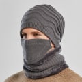 Miniatyrbild 2 av 4: (Grå) Herr Vintermössa och Mask Set Skid Balaclava Vindtät Tjock
