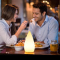 Miniatyrbillede 2 af 5: Genopladelig trådløs LED-bordlampe, IP54 dråbeformet saunalampedimbar sengelampe med RGB-farveskift, udendørs bordlampe med fjernbetjening [Energiklasse A]