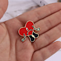 Pikkukuva 3 / 5: Baddd X Bunny Heart Red Enamel Pins Music Lapel Pin Shirt Bag Bad