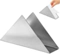 Silver-17 x 4,5 cm bordservetthållare i rostfritt stål, triangulär
