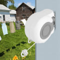 Miniatyrbillede 1 af 5: Hvid - 13m total længde, dobbelt udtrækkelig tørresnor til udendørs