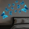 12 st 3D Luminous Butterfly Wall Stickers Barnrum Vägg Tak Dekoration