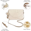 Miniatyrbilde 3 av 5: Halm Clutch Clutch, Bryllupskveld Clutch Kvinner Halm Håndveske E