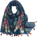 1PCS Boho Scarf för kvinnor Blommönster Blommigt tryck Lätt