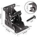 Miniatyrbilde 2 av 5: Folding Hinge Table Leg med 20 skruer, Folding Lock, Folding Console Table Leg Bracket for Folding Hinge i mørk bronse stål (2stk)