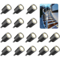 Miniatyrbilde 1 av 5: Set med 16 utendørs LED-innfelte spotlights, IP67 vanntett, Ø 32m
