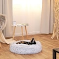 Miniatyrbillede 3 af 5: Rund hundekurv kattepute donut kurv, (S) 40 cm Ø lysegrå