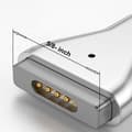 Miniatyrbillede 2 af 5: USB C til magnetisk adapter, Type C til 2 magnetiske T-hoved PD 100W Fa