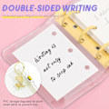Miniatyrbillede 2 af 5: Transparent notesbog, ringbind, 2 sæt mini ringbind 3 ring