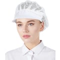 Miniatyrbillede 2 af 5: 3-pak mesh kokkehatte - Hvide, unisex køkkenhatte med mesh, W