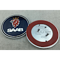 Miniatyrbillede 2 af 5: 2 forreste og bageste grillmærker, der er kompatible med Saab 9-3 9-5 93 95 03-10 (carbonfiber)