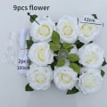 Miniatyrbild 5 av 5: Simulerad vit ros, simulerad dekorationsblomma, bröllop, bröllopsbil