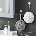 Miniatyrbilde 5 av 5: Chenille håndkle sett med 2, mikrofiber badehåndklær, absorberende håndklær