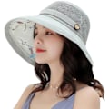 Miniatyrbillede 1 af 5: Kvindernes Mesh Solhatte Sommer UV Beskyttelse Bred Skygge Strand