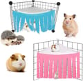 2-pack hamstertält, (rosa och blå) hörnhydda för små djur