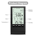 Miniatyrbild 2 av 3: Inomhus hygrometer termometer, LCD hög precision digital hygrometer