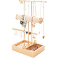 Miniatyrbild 1 av 5: Elegant 3-vånings antikt brons T-formad smyckesdisplaystativ för N