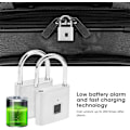 Miniatyrbillede 5 af 5: Smart fingeraftryk hængelås, mini holdbar sikkerhedselektronisk hængelås