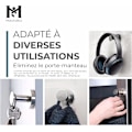 Miniatyrbilde 5 av 5: Magnetisk klesstativ for å henge frakker og vesker, 4 ekstremt sterke
