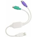 Pikkukuva 1 / 4: PS/2-USB-PS/2-sovitin PS2-näppäimistölle, valkoinen
