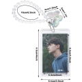 Miniatyrbilde 4 av 5: Kpop akryl fotokort holder, krystall sommerfugl fotokort nøkkelring, 3 tommers bokstaver
