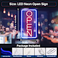 Miniatyrbilde 2 av 5: LED Open Neon Bokstav Veggkunst Åpen Lys Skilt USB Dimbar Neon L