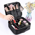 Miniatyrbillede 3 af 5: Sort Kosmetikpung Makeup Pensel Etui Sort