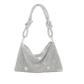 1 st Rhinestone Full Evening Bag Rhinestone Handbag - Silver