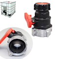Miniatyrbild 1 av 5: Universell IBC-adapter, kulventil för tank 1000l, adapter för IBC