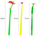 Miniatyrbillede 2 af 5: Fantasy Flower Kuglepenssæt (10 stk.) Sort 0,5 mm Tilfældigt hår