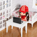 Miniatyrbillede 4 af 5: 3 stk. Mini Metal Dukketilbehørssæt - Sort til Laptops, Tablets