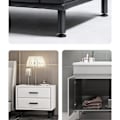 Miniatyrbillede 3 af 5: 4x Stålmøbelben, Sort, 80mm Rustfrit Stål Kontor Sofa Ta