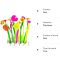Miniatyrbillede 5 af 5: Fantasy Flower Kuglepenssæt (10 stk.) Sort 0,5 mm Tilfældigt hår