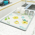 Miniatyrbilde 1 av 4: Gule blomster i Unison Superabsorberende oppvaskstativmatte for sett