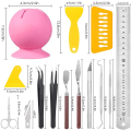 Miniatyrbild 2 av 5: 20 st Craft Making Tools Vinyl Embossed Art Flowers Tool Kit DIY