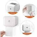 Miniatyrbillede 3 af 5: (Hvid) 1 stk. - Vandtæt toiletrulleholder til badeværelsesvæg Mo