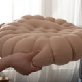 Miniatyrbild 5 av 5: Ljus kaffefärgad vacker rektangulär kudde Mock Cookie Kudde för hav