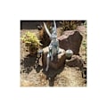 Miniatyrbilde 3 av 5: Sittende fe-statue, harpikshagepynt håndverk landskapsarbeid Ya