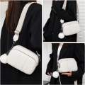 Miniatyrbillede 2 af 5: (Hvid) Dame Messenger Taske Lille Stilful Læder Crossbody Taske C