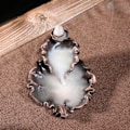 Miniatyrbillede 3 af 5: Legering Lotus Blad Tilbageflow Røgelse Brænder Antik Indendørs Røgelse B