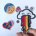 Miniatyrbillede 4 af 5: Patch broderet applikation sol måne og stjerner mønster - stryge-på p