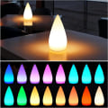 Miniatyrbillede 3 af 5: Genopladelig trådløs LED-bordlampe, IP54 dråbeformet saunalampedimbar sengelampe med RGB-farveskift, udendørs bordlampe med fjernbetjening [Energiklasse A]