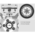 Miniatyrbillede 4 af 5: 4 × 54mm Bilnavkapsler til Suzuki Swift SX4 S-Cross Ignis V