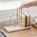 Miniatyrbillede 2 af 5: 304 Rustfrit Stål Hylde, Multifunktionel Køkkenvask Opvaskestativ