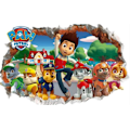 Miniatyrbilde 1 av 5: Paw Patrol 3D veggklistremerke for gutter og jenter - 3D ødelagt vegg