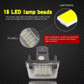 Miniatyrbillede 3 af 5: LED Auto Nummerpladelys 12V 3528SMD 6500K Xenon Hvid Baglygte